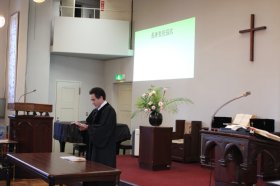 礼拝の中で祝福式をおこないました