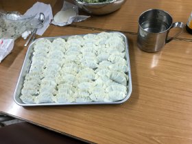 あん(中身)を包み終えました