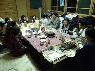 お仕事の後の夕食