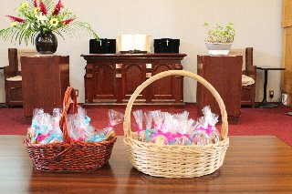 子どもたちに配られた手作りクッキー